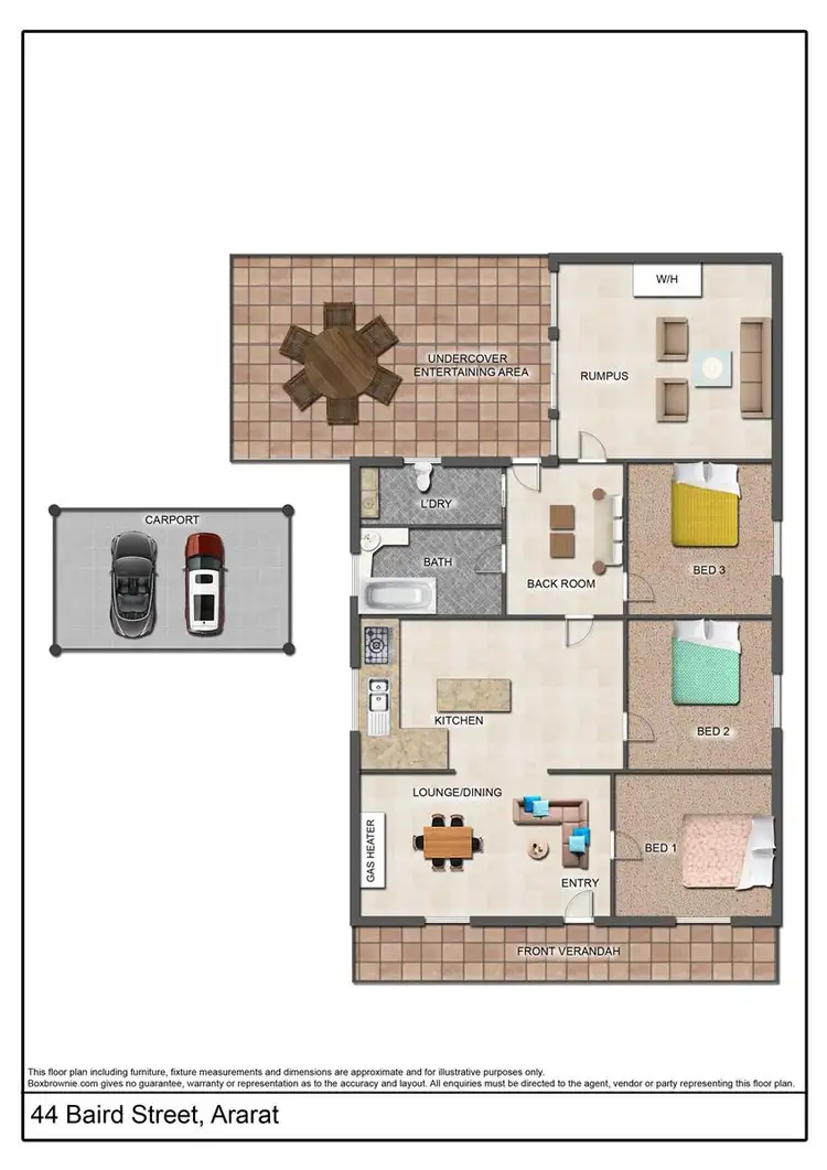 Floorplan of Homely house listing, 44 Baird Street, Ararat VIC 3377