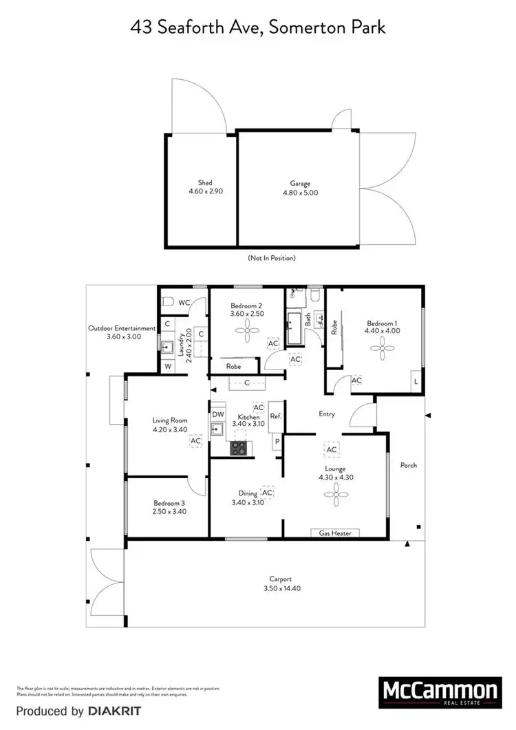Floorplan of Homely house listing, 43 Seaforth Avenue, Somerton Park SA 5044