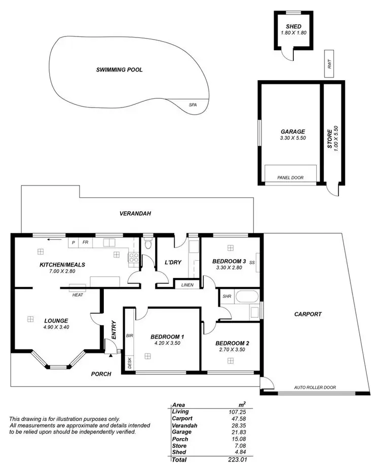 Floorplan of Homely house listing, 4 Carmel Avenue, Vista SA 5091