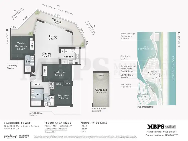 Floorplan of Homely apartment listing, 12C/3545 Main Beach Parade, Main Beach QLD 4217