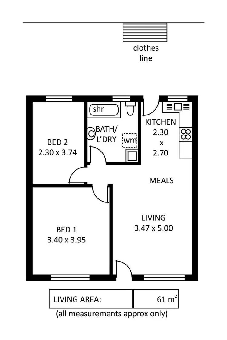 Floorplan of Homely unit listing, 19/85 Windsor Grove, Klemzig SA 5087