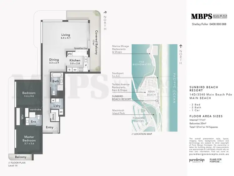 Floorplan of Homely apartment listing, 'SUNBIRD' 3540 Main Beach Parade, Main Beach QLD 4217