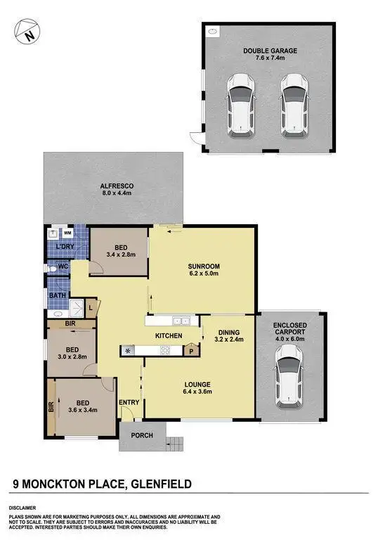 Floorplan of Homely house listing, 9 Monckton Place, Glenfield NSW 2167