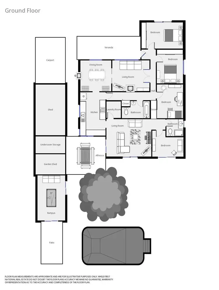 Floorplan of Homely house listing, 186 High Street, Rutherglen VIC 3685
