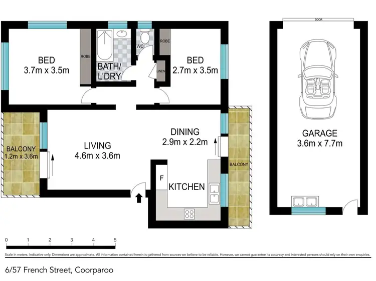 Floorplan of Homely apartment listing, 6/57 French Street, Coorparoo QLD 4151