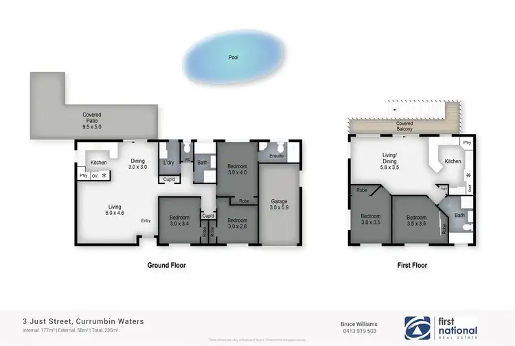 Floorplan of Homely house listing, 3 Just Street, Currumbin Waters QLD 4223