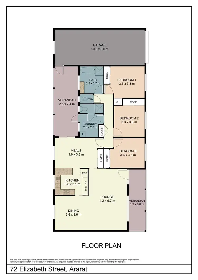 Floorplan of Homely house listing, 72 Elizabeth Street, Ararat VIC 3377