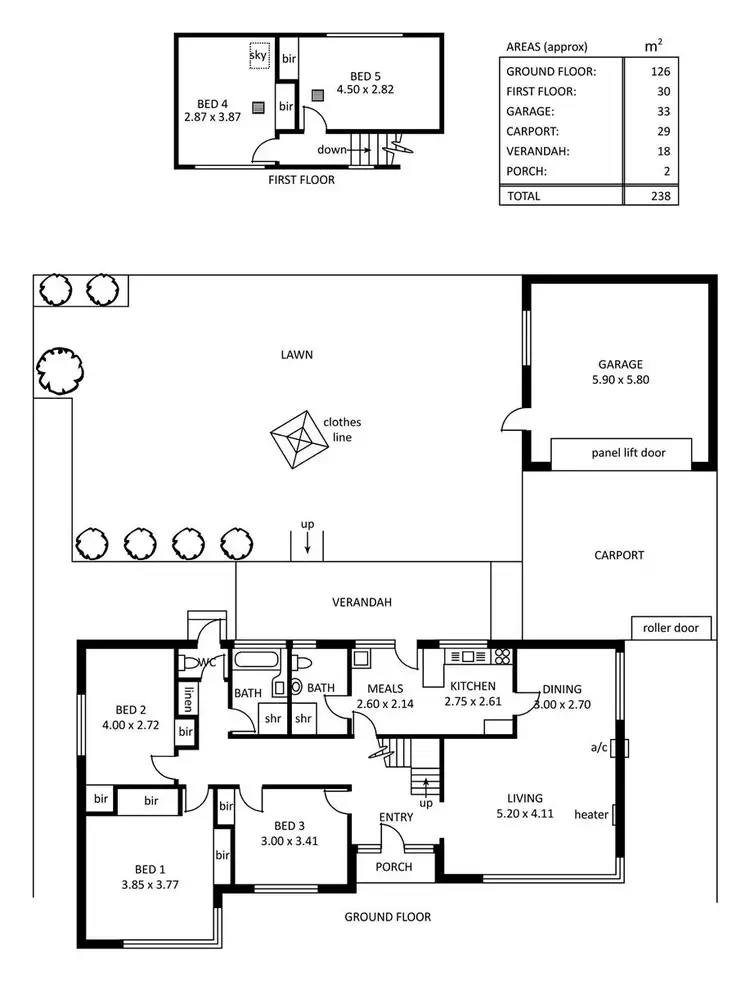 Floorplan of Homely house listing, 10 College Drive, Rostrevor SA 5073