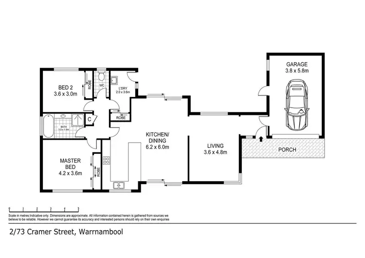 Floorplan of Homely house listing, 2/73 Cramer Street, Warrnambool VIC 3280