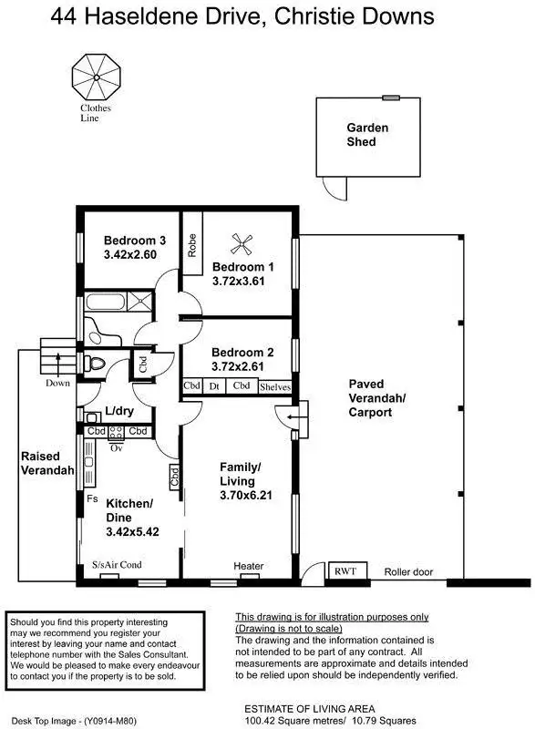 Floorplan of Homely house listing, 44 Haseldene Drive, Christie Downs SA 5164