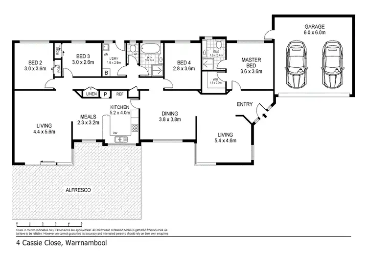 Floorplan of Homely house listing, 4 Cassie Close, Warrnambool VIC 3280