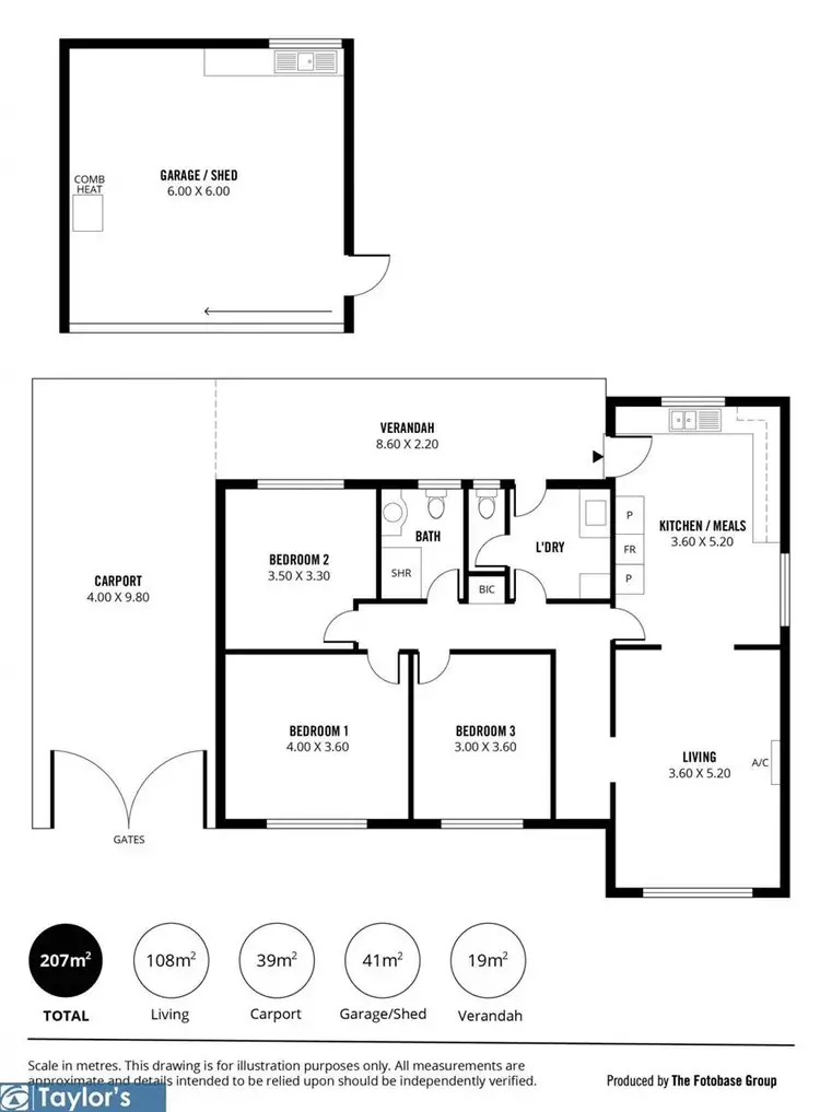 Floorplan of Homely house listing, 6 Shakespeare Way, Modbury Heights SA 5092