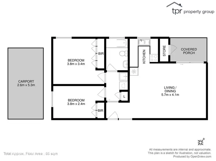 Floorplan of Homely house listing, 2/12 Glenmore Street, Rosetta TAS 7010