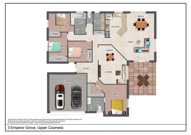 Floorplan of Homely house listing, 3 Emperor Grove, Upper Coomera QLD 4209