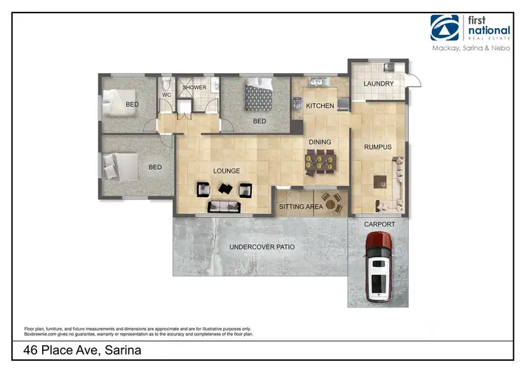 Floorplan of Homely house listing, 46 Place Avenue, Sarina QLD 4737