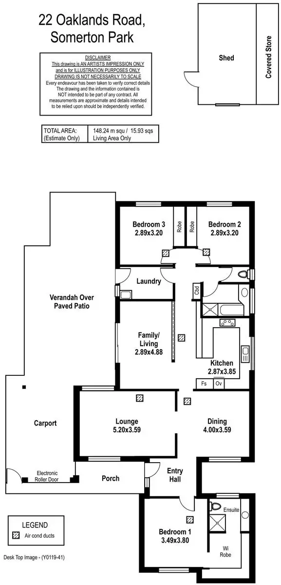 Floorplan of Homely house listing, 22 Oaklands Road, Somerton Park SA 5044