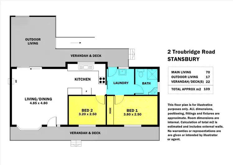 Floorplan of Homely house listing, 2 Troubridge Road, Stansbury SA 5582