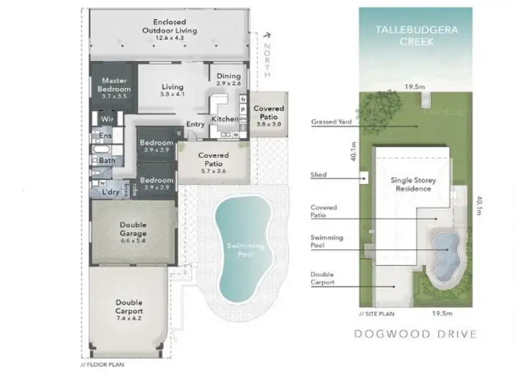 Floorplan of Homely house listing, 55 Dogwood Drive, Palm Beach QLD 4221