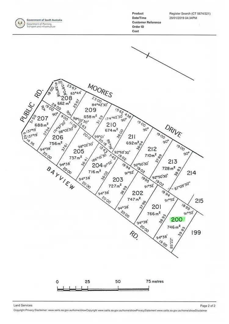 Floorplan of Homely land listing, LOT 200/34 Bayview Road, Hardwicke Bay SA 5575