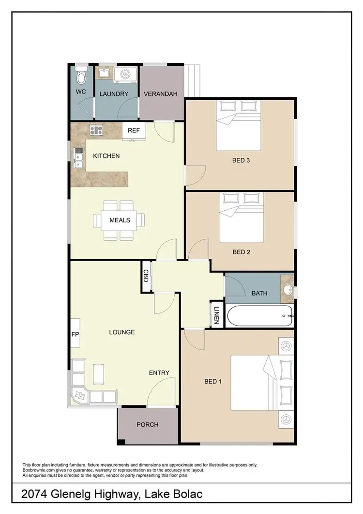 Floorplan of Homely house listing, 2074 Glenelg Highway, Lake Bolac VIC 3351