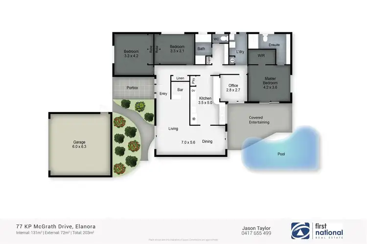 Floorplan of Homely house listing, 77 KP McGrath Drive, Elanora QLD 4221