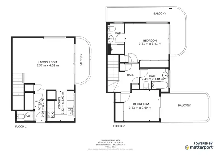 Floorplan of Homely apartment listing, 34/14 Jefferson Lane, Palm Beach QLD 4221