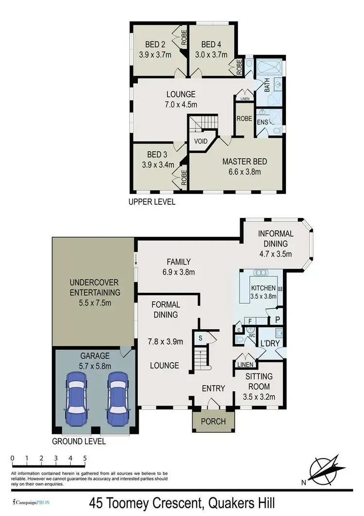 Floorplan of Homely house listing, 45 Toomey Crescent, Quakers Hill NSW 2763