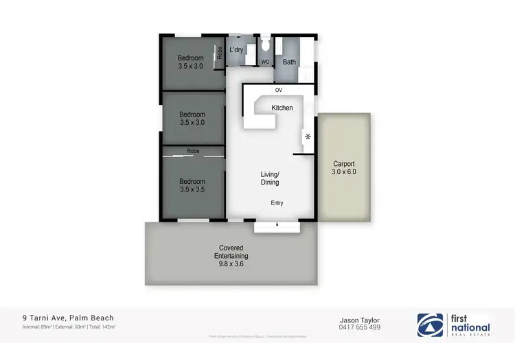 Floorplan of Homely semi-detached listing, 2/9 Tarni Avenue, Palm Beach QLD 4221