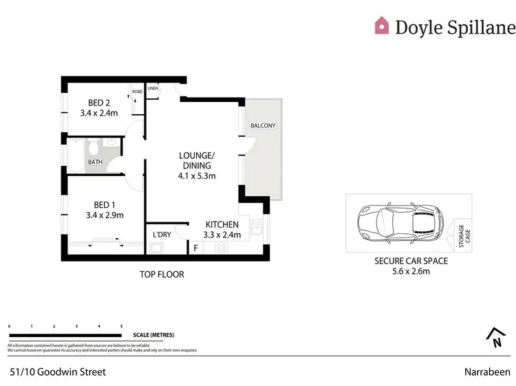 Floorplan of Homely unit listing, 51/10 Goodwin Street, Narrabeen NSW 2101