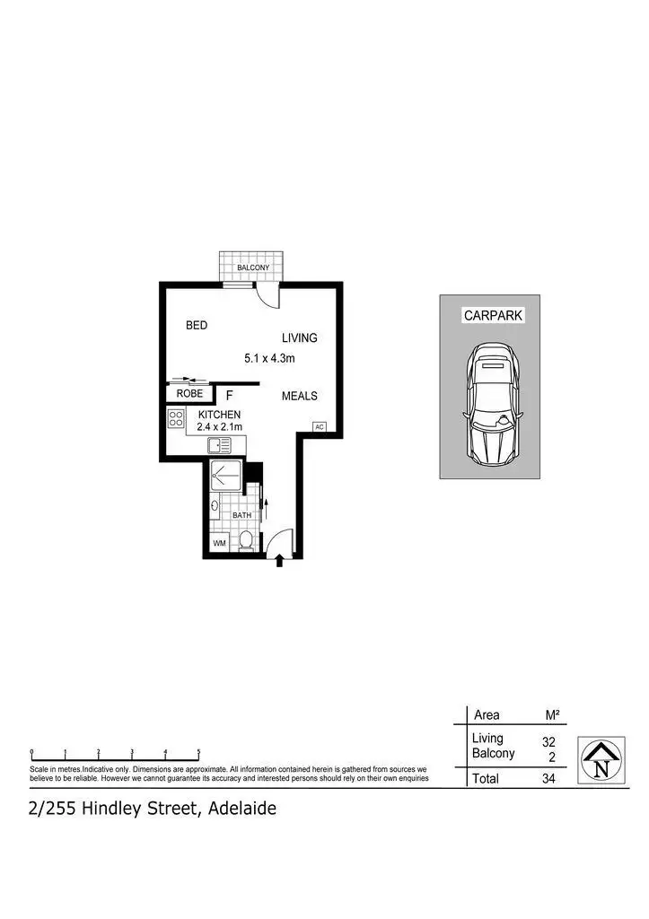 Floorplan of Homely apartment listing, 2 - 255 Hindley Street, Adelaide SA 5000