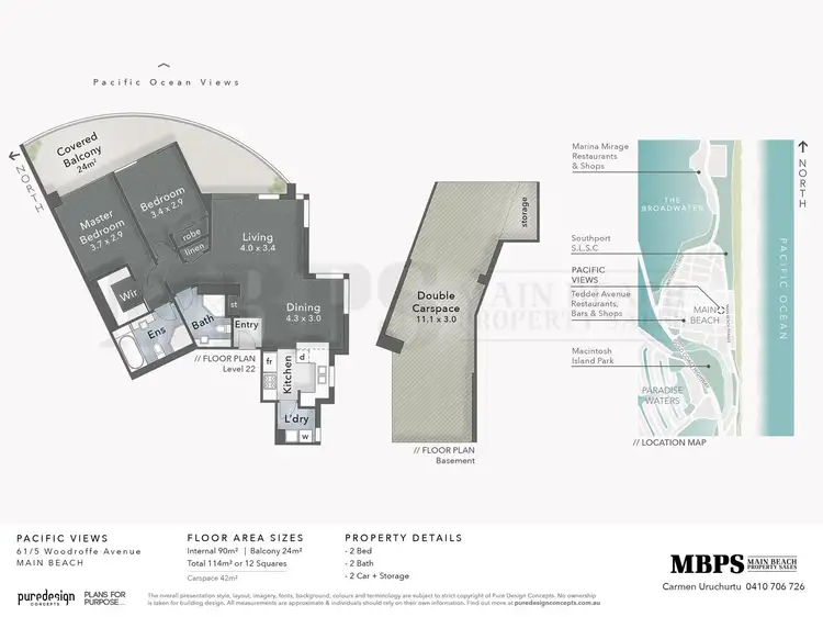Floorplan of Homely apartment listing, 61/5 Woodroffe Avenue, Main Beach QLD 4217