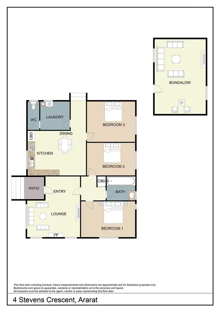 Floorplan of Homely house listing, 4 Steven Crescent, Ararat VIC 3377