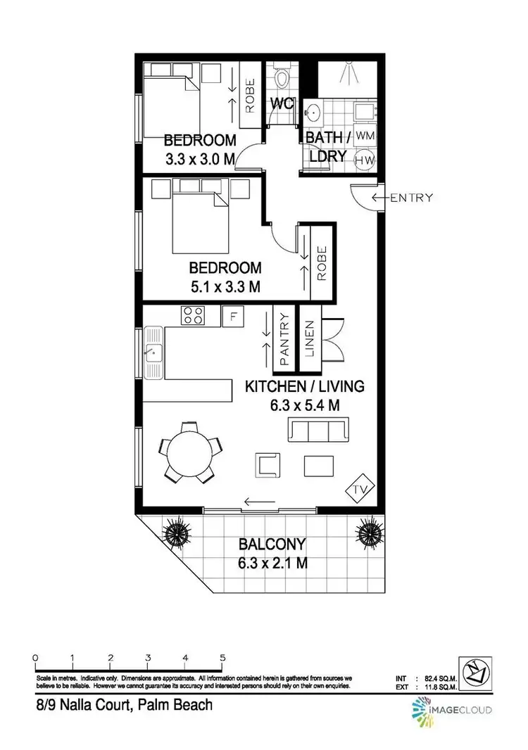 Floorplan of Homely unit listing, 8/9 Nalla Court, Palm Beach QLD 4221