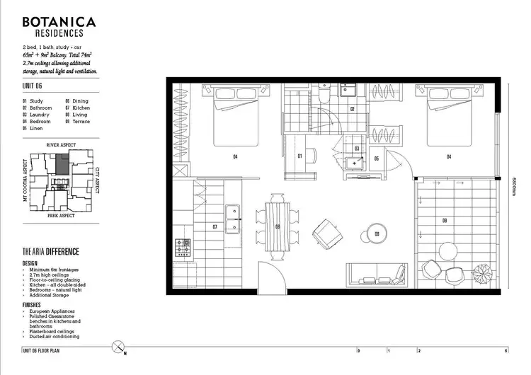 Floorplan of Homely apartment listing, 1706/4 Edmondstone Street, South Brisbane QLD 4101