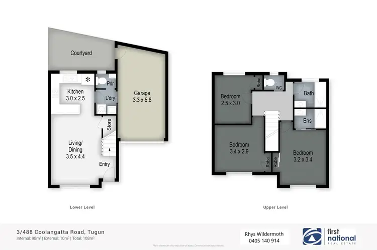 Floorplan of Homely townhouse listing, 3/488 Coolangatta Road, Tugun QLD 4224
