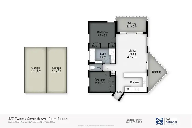 Floorplan of Homely unit listing, 3/7 Twenty Seventh Avenue, Palm Beach QLD 4221