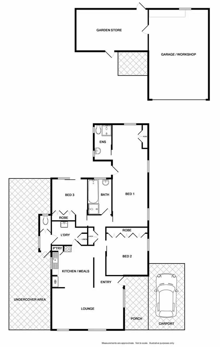 Floorplan of Homely house listing, 13 Hunt Street, Wodonga VIC 3690