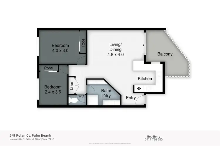 Floorplan of Homely unit listing, 6/5 Rolan Court, Palm Beach QLD 4221