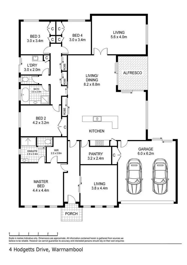 Floorplan of Homely house listing, 4 Hodgetts Drive, Warrnambool VIC 3280