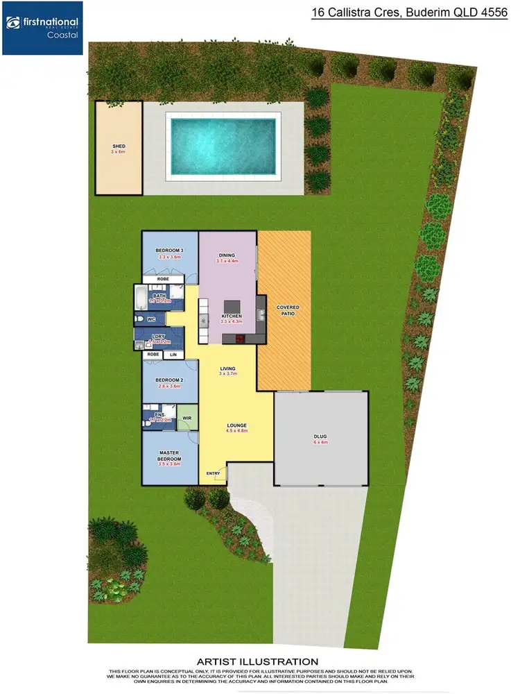 Floorplan of Homely house listing, 16 Callistra Crescent, Buderim QLD 4556