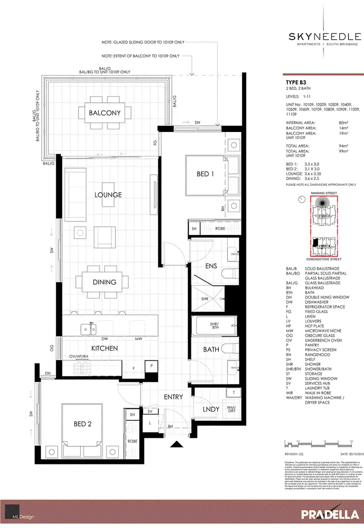 Floorplan of Homely apartment listing, 11109/16 Edmondstone Street, South Brisbane QLD 4101