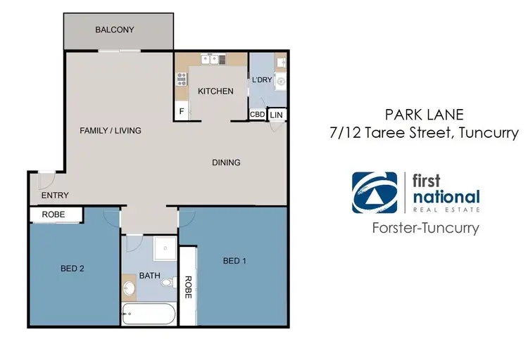 Floorplan of Homely unit listing, 7/12 Taree Street, Tuncurry NSW 2428