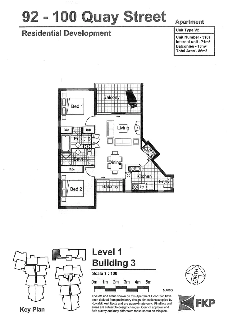 Floorplan of Homely apartment listing, 3101/92 Quay Street, Brisbane City QLD 4000