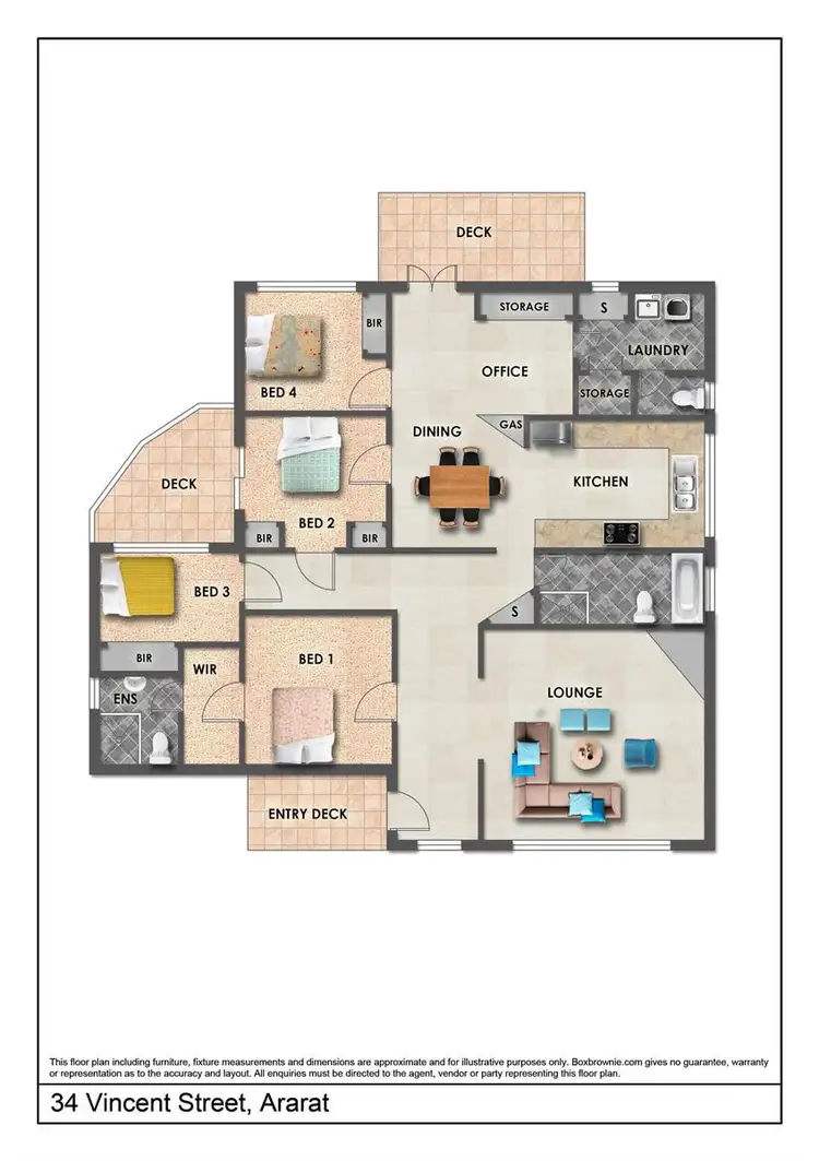 Floorplan of Homely house listing, 34 Vincents Street, Ararat VIC 3377