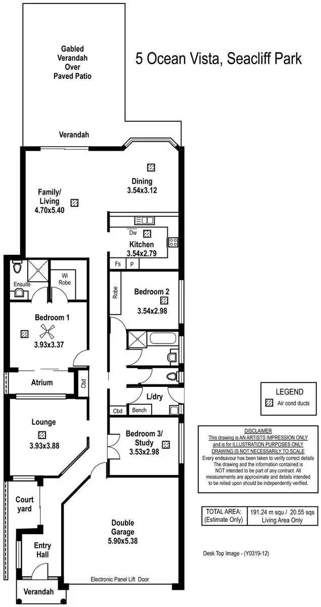 Floorplan of Homely house listing, 5 Ocean Vista, Seacliff Park SA 5049
