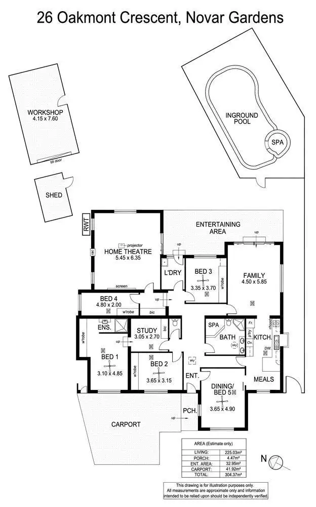 Floorplan of Homely house listing, 26 Oakmont Crescent, Novar Gardens SA 5040