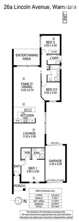 Floorplan of Homely house listing, 26A Lincoln Avenue, Warradale SA 5046