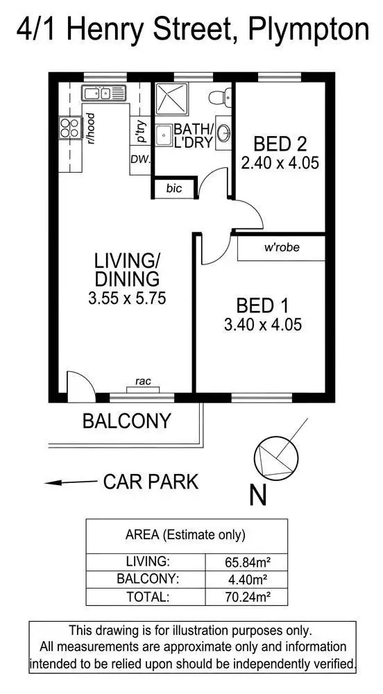 Floorplan of Homely unit listing, 4/1 Henry Street, Plympton SA 5038