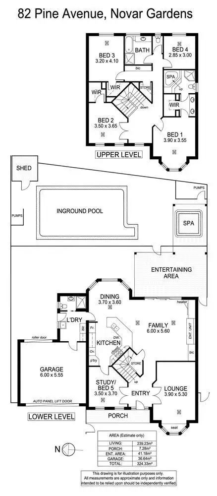 Floorplan of Homely house listing, 82 Pine Avenue, Novar Gardens SA 5040