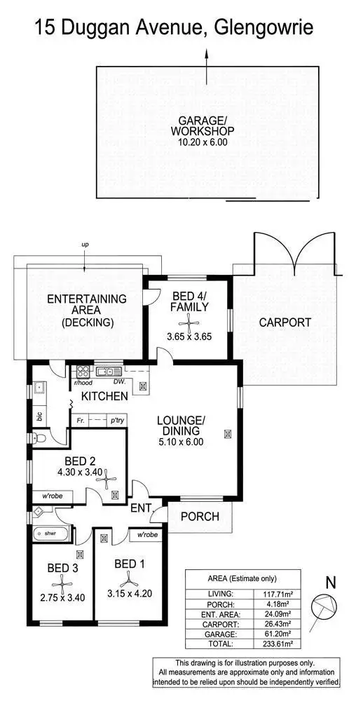 Floorplan of Homely house listing, 15 Duggan Avenue, Glengowrie SA 5044